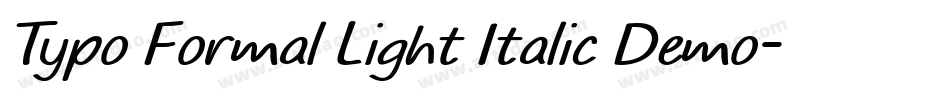 Typo Formal Light Italic Demo字体转换